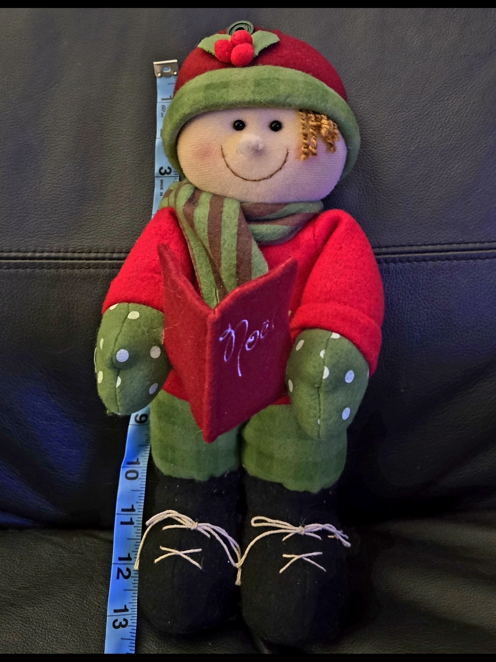 Holiday Caroler Plush Doll - Red & Green